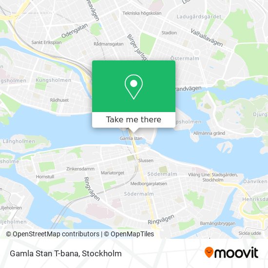 Gamla Stan T-bana map