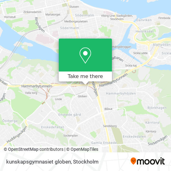 kunskapsgymnasiet globen map