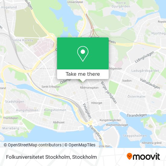 Folkuniversitetet Stockholm map