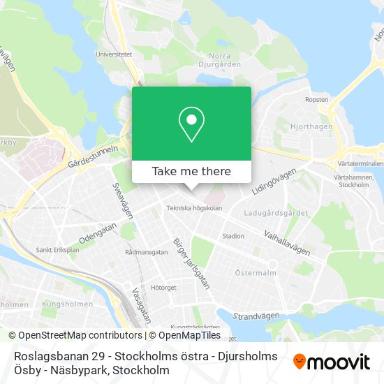 Roslagsbanan 29 - Stockholms östra - Djursholms Ösby - Näsbypark map