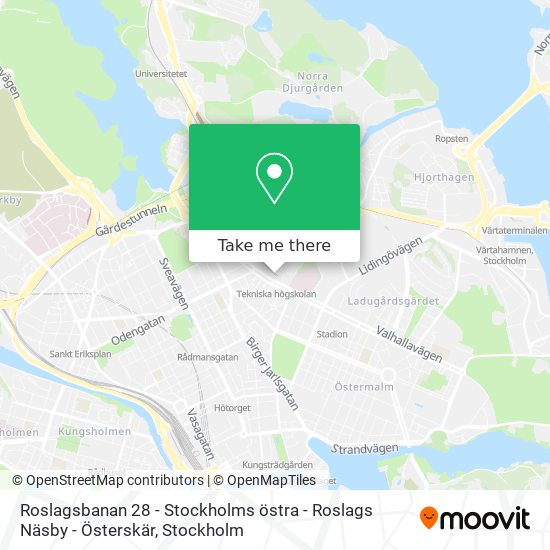 Roslagsbanan 28 - Stockholms östra - Roslags Näsby - Österskär map