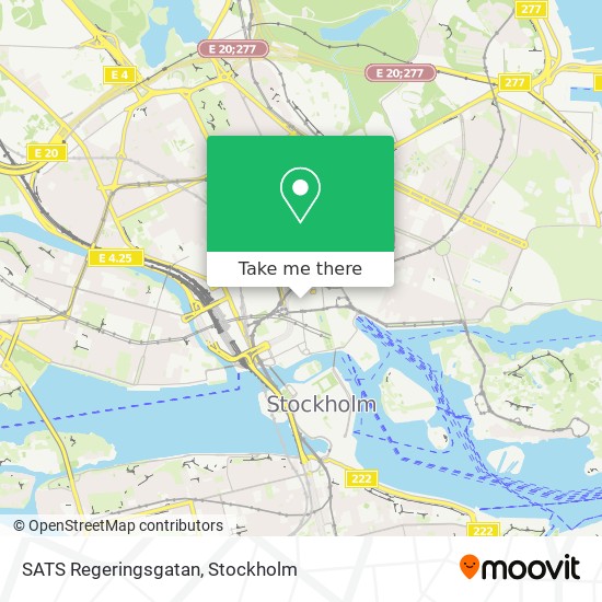 SATS Regeringsgatan map