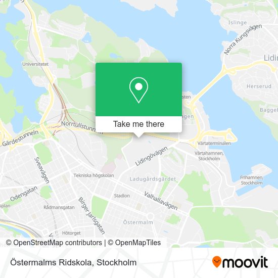 Östermalms Ridskola map
