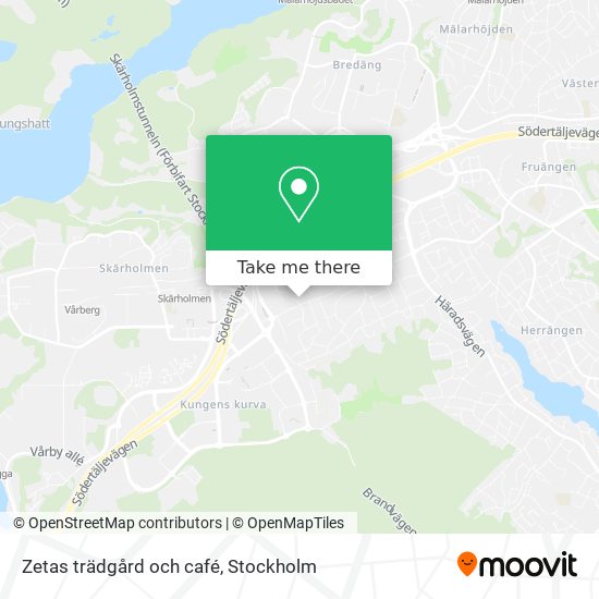 Zetas trädgård och café map