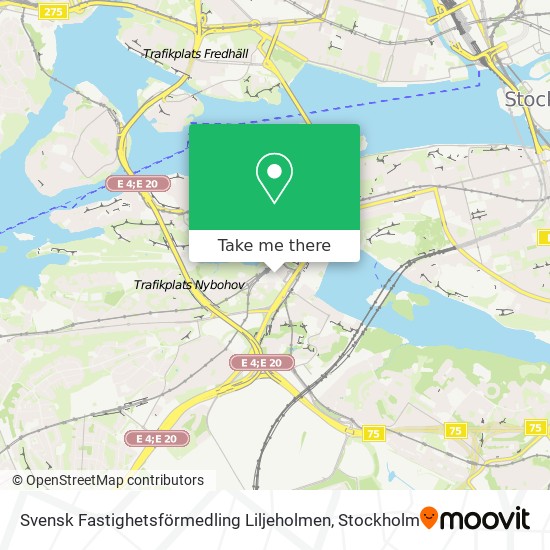 Svensk Fastighetsförmedling Liljeholmen map