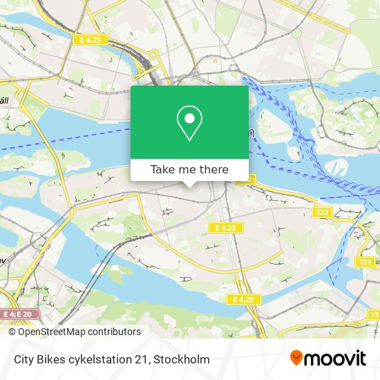 City Bikes cykelstation 21 map