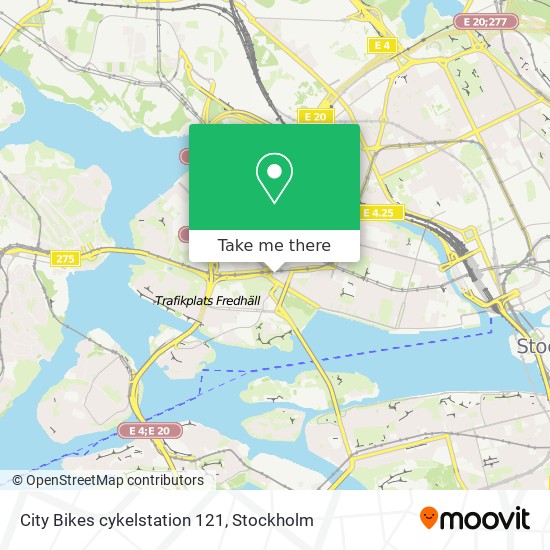City Bikes cykelstation 121 map