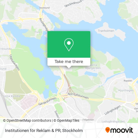 Institutionen för Reklam & PR map