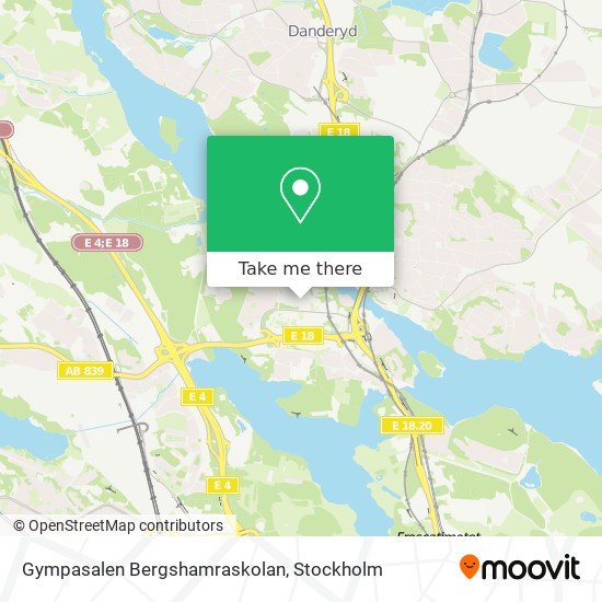 Gympasalen Bergshamraskolan map