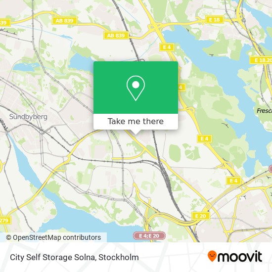 City Self Storage Solna map