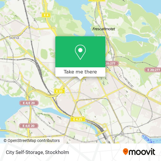 City Self-Storage map