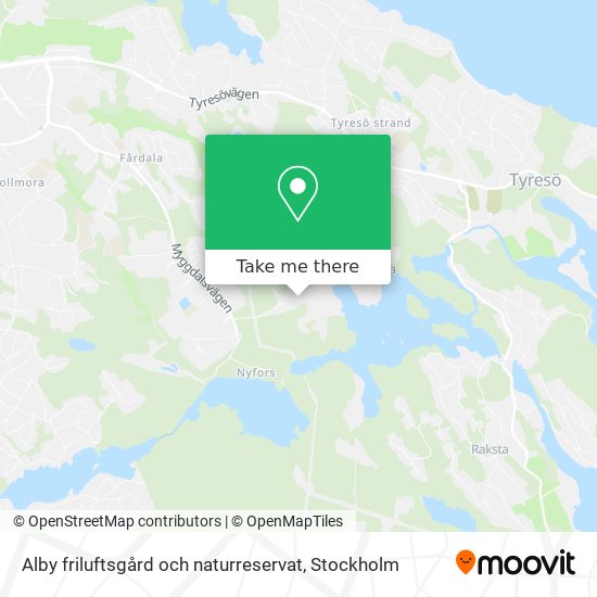 Alby friluftsgård och naturreservat map