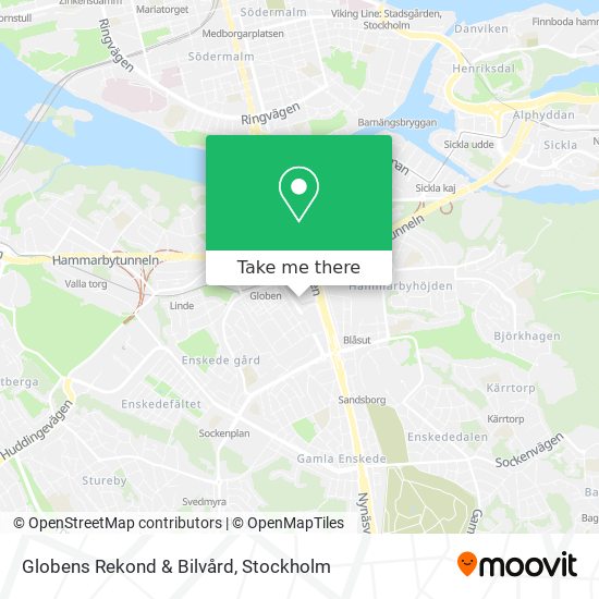 Globens Rekond & Bilvård map