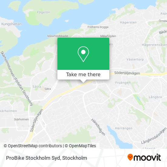 ProBike Stockholm Syd map