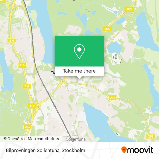 Bilprovningen Sollentuna map