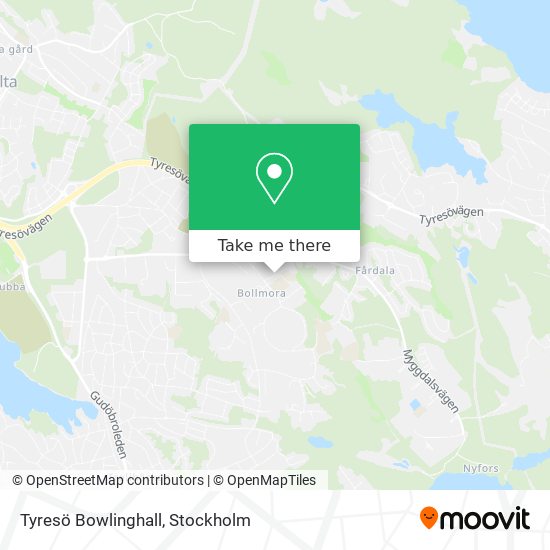 Tyresö Bowlinghall map