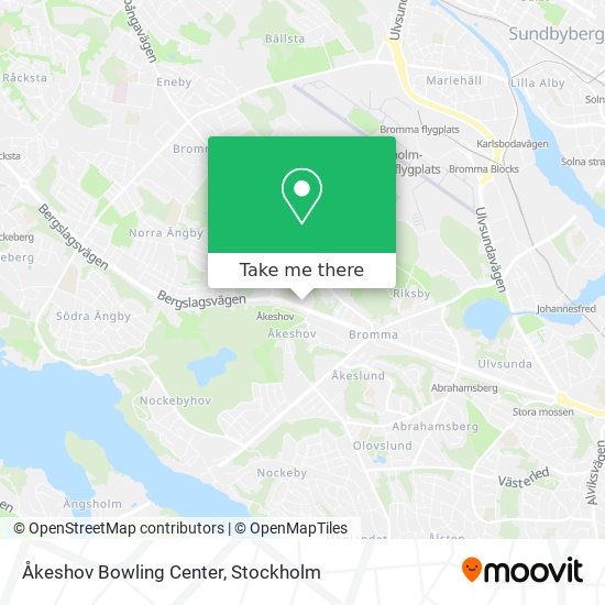 Åkeshov Bowling Center map