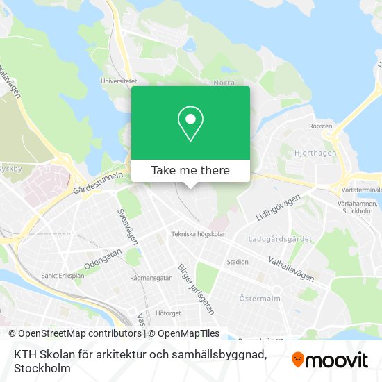 KTH Skolan för arkitektur och samhällsbyggnad map