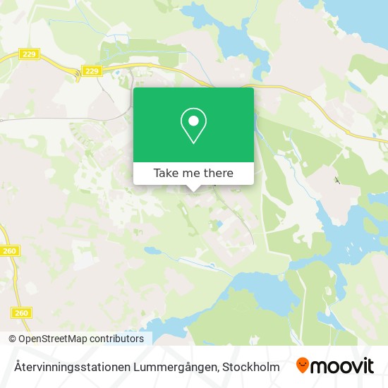 Återvinningsstationen Lummergången map