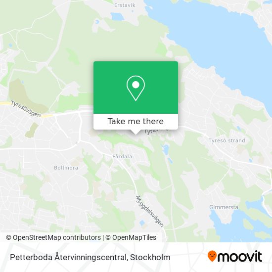 Petterboda Återvinningscentral map