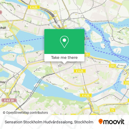 Sensation Stockholm Hudvårdssalong map