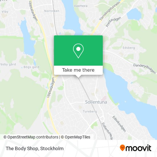 The Body Shop map