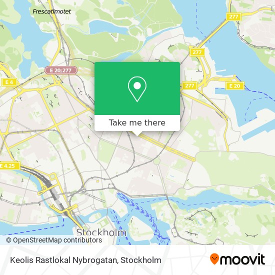 Keolis Rastlokal Nybrogatan map