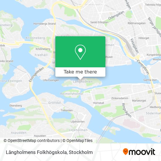 Långholmens Folkhögskola map