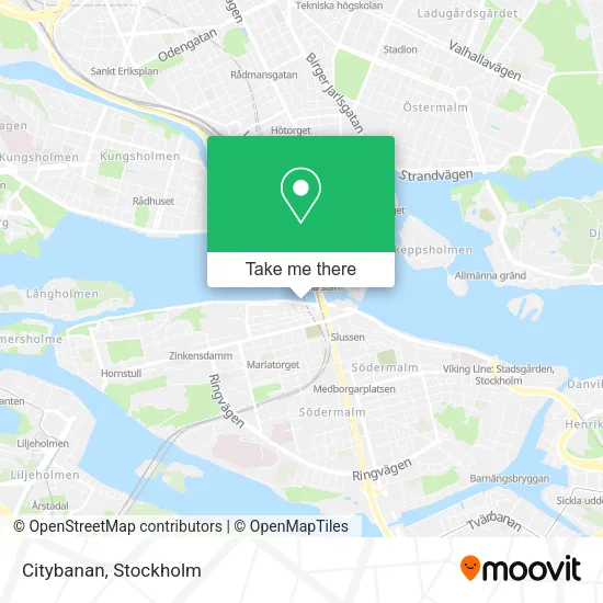 Citybanan map