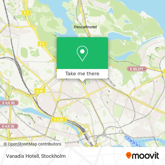 Vanadis Hotell map