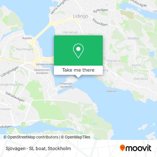 Sjövägen - SL boat map