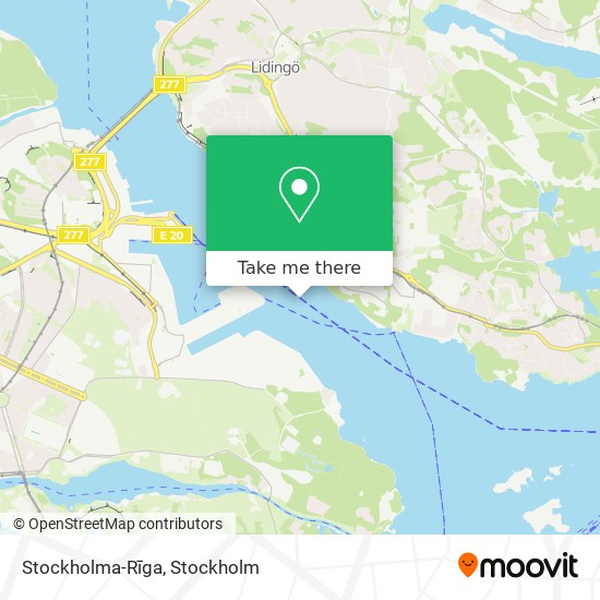 Stockholma-Rīga map