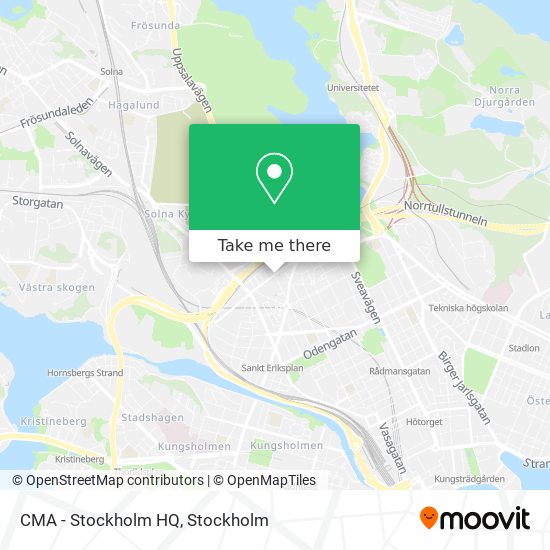 CMA - Stockholm HQ map