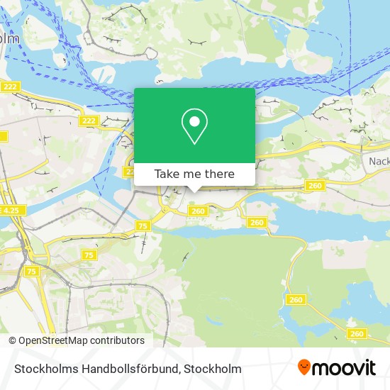 Stockholms Handbollsförbund map