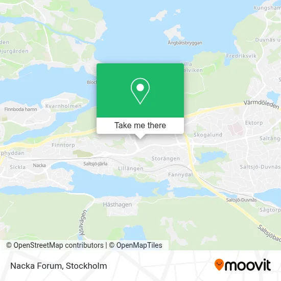 Nacka Forum map