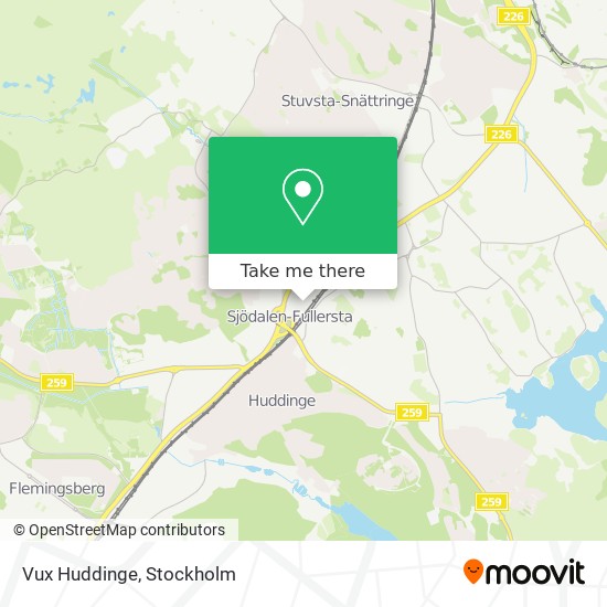 Vux Huddinge map