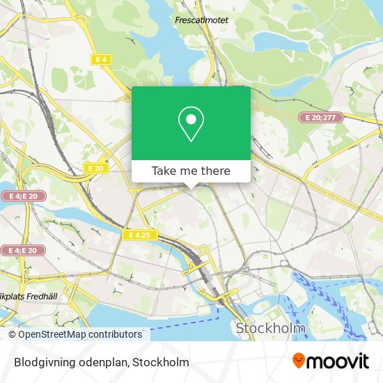 Blodgivning odenplan map