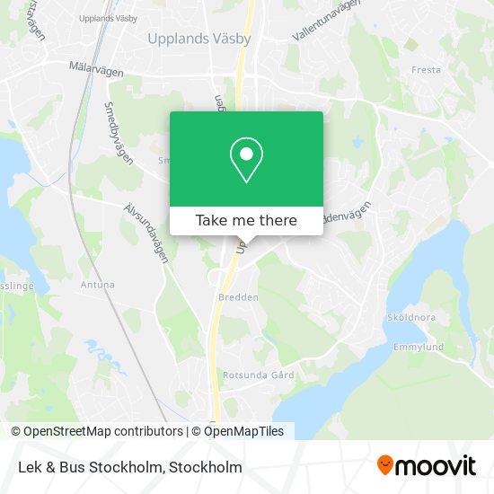 Lek & Bus Stockholm map