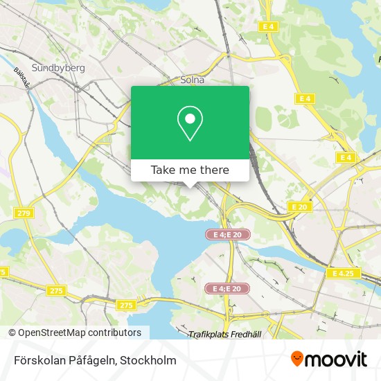 Förskolan Påfågeln map