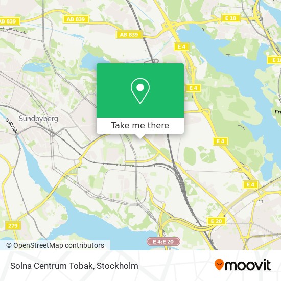 Solna Centrum Tobak map