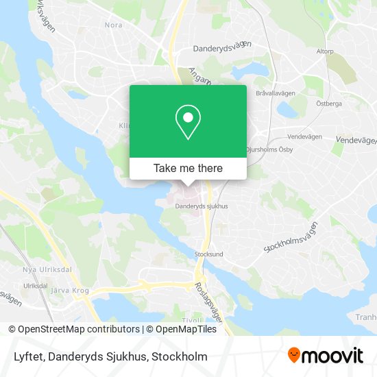 Lyftet, Danderyds Sjukhus map