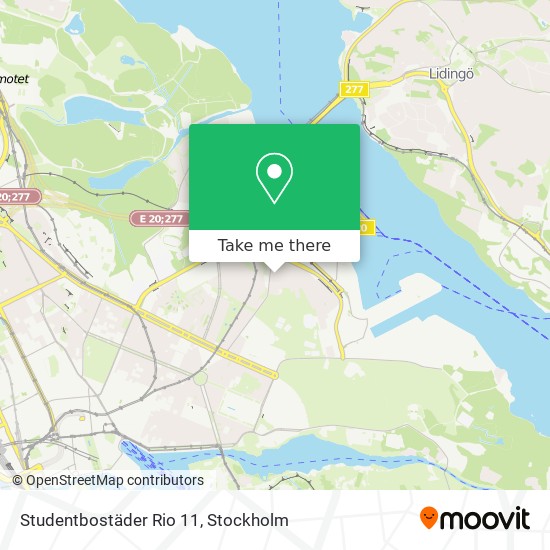 Studentbostäder Rio 11 map