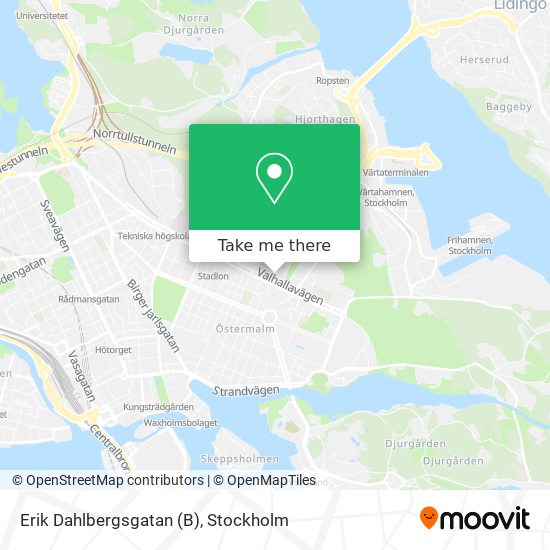 Erik Dahlbergsgatan (B) map