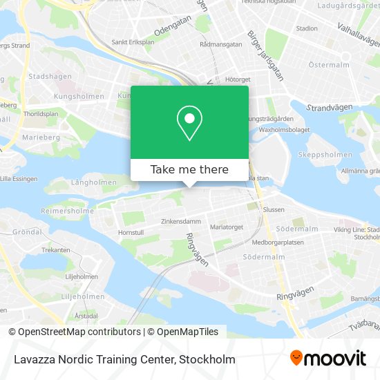 Lavazza Nordic Training Center map