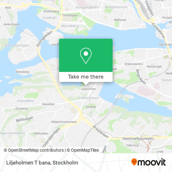 Liljeholmen T bana map