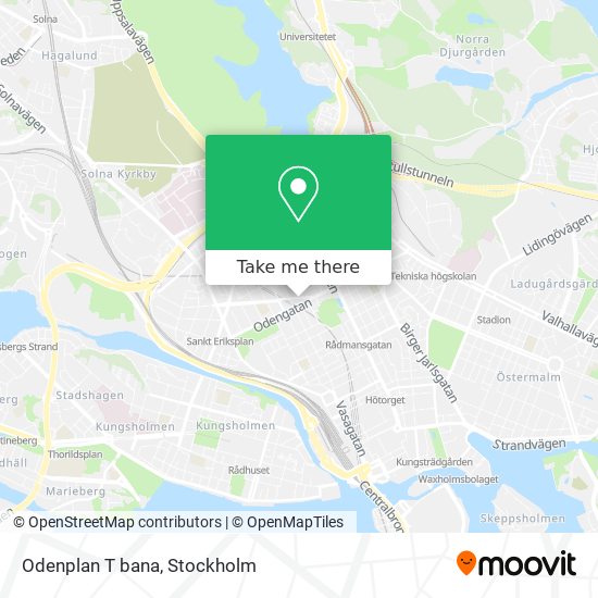 Odenplan T bana map