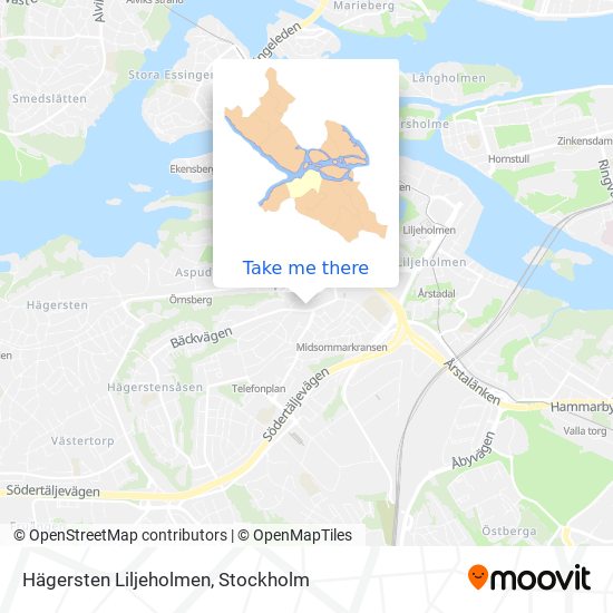 Hägersten Liljeholmen map