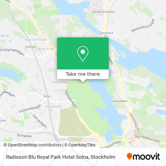 Radisson Blu Royal Park Hotel Solna map