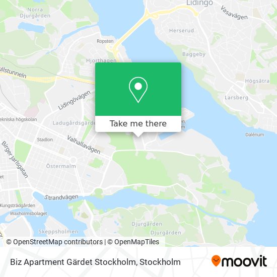 Biz Apartment Gärdet Stockholm map