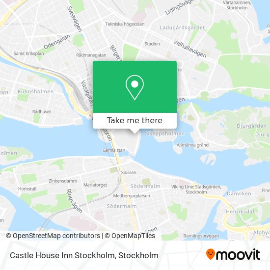 Castle House Inn Stockholm map